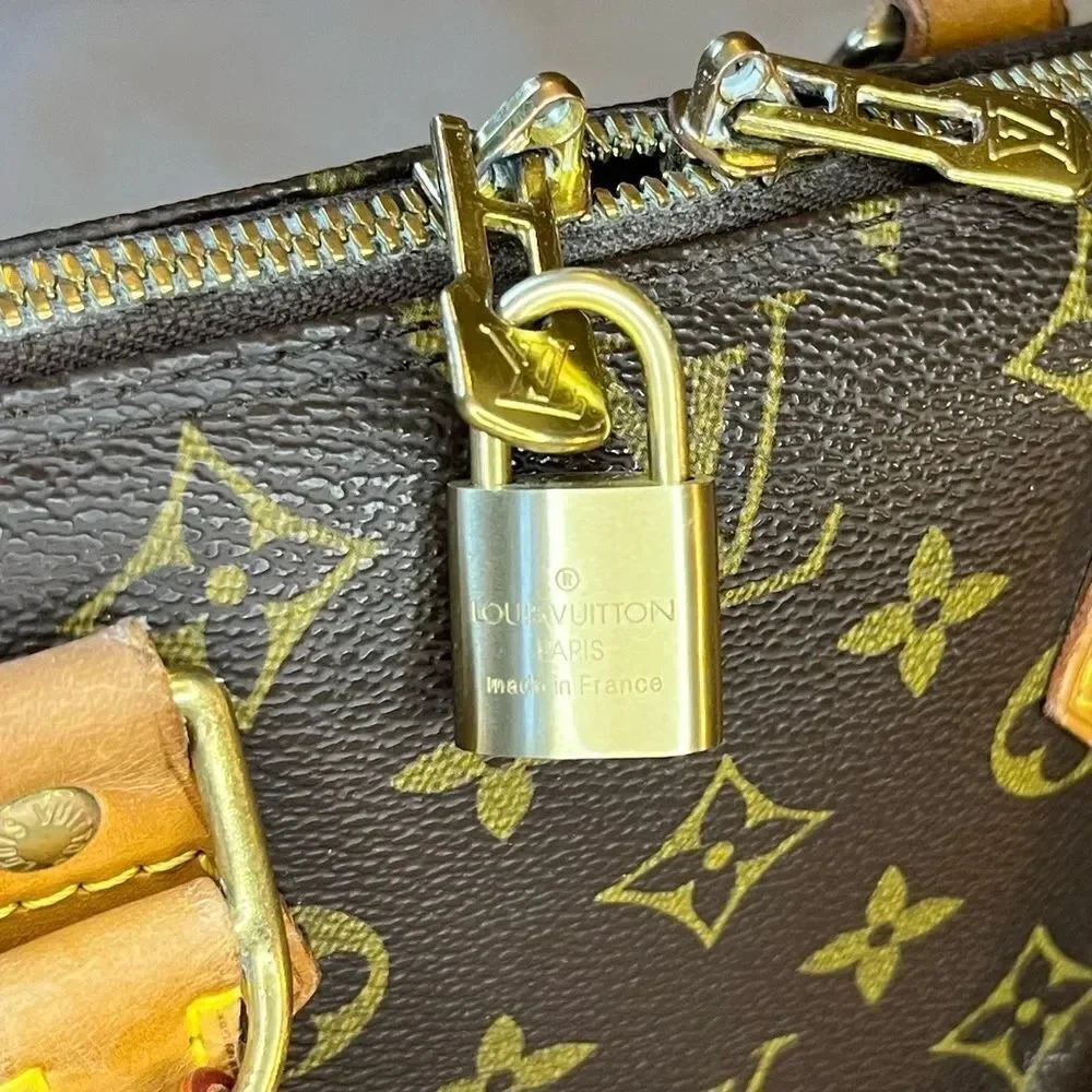 Louis Vuitton Alma PM Monogram Canvas Satchel Bag Vintage France Gifts For Her - Picture 6 of 15
